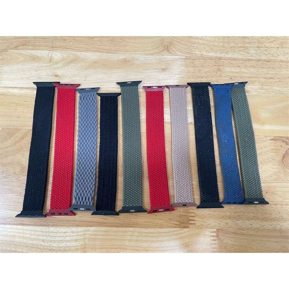 Braided Solo Loop Stretch Bands Lot of 10 Multicolor 38/40/41mm for Apple watch